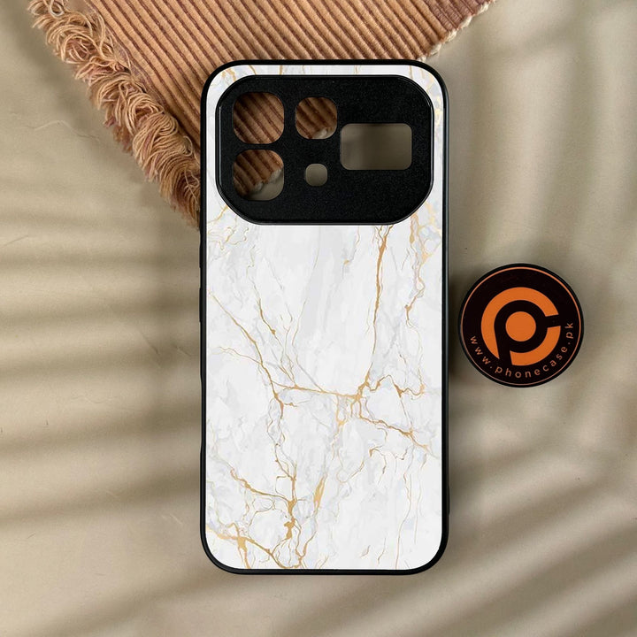 Infinix Note 60 - White Design 8 - Premium Metal Printed Soft Bumper Shock Proof Case