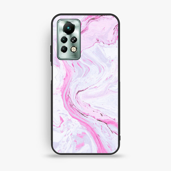 Infinix Note 11 Pro - Pink Design 1 - Premium Metal Printed Soft Bumper Shock Proof Case
