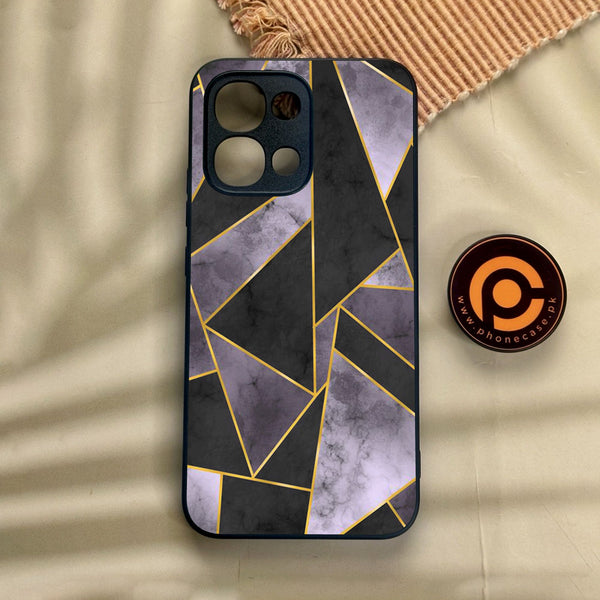 Oppo A6 Pro - Geometric Design 8 - Premium Metal Printed Soft Bumper Shock Proof Case