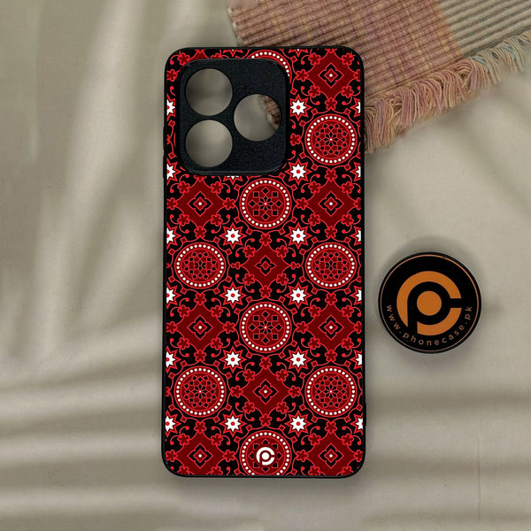 Honor X5c Plus - Ajrak Design 6 - Premium Metal Printed Soft Bumper Shock Proof Case