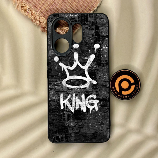 Vivo V60 - King Design 8 - Premium Metal Printed Soft Bumper Shock Proof Case