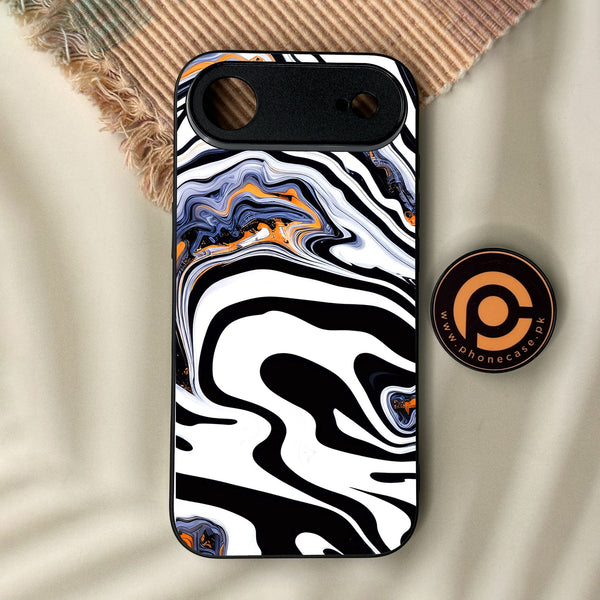 iPhone Air - Liquid Marble Design 10 - Premium Metal Printed Soft Bumper Shock Proof Case