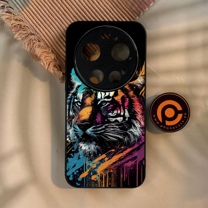 Xiaomi 17 Ultra - Tiger 2.0 Design 9 - Premium Metal Printed Soft Bumper Shock Proof Case