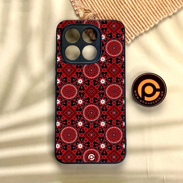Xiaomi 15T - Ajrak Design 6 - Premium Metal Printed Soft Bumper Shock Proof Case