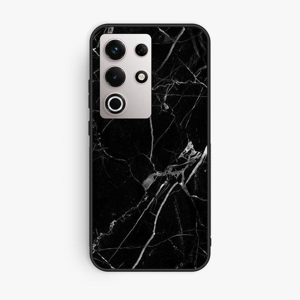 Itel S25 Ultra - Black Marble Design 2 - Premium Metal Printed Soft Bumper Shock Proof Case
