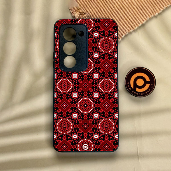 Xiaomi Redmi 15 - Ajrak Design 6 - Premium Metal Printed Soft Bumper Shock Proof Case