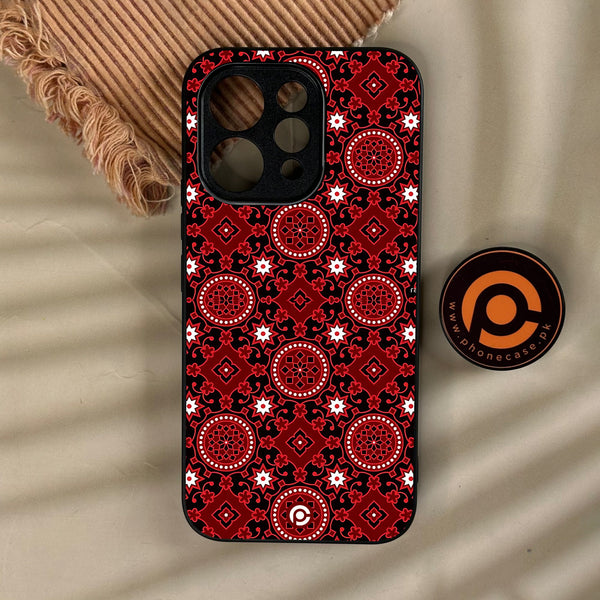 Vivo V70 - Ajrak Design 6 - Premium Metal Printed Soft Bumper Shock Proof Case