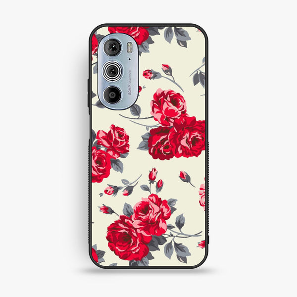 Motorola Edge 30 Pro - Floral Series Design 8 - Premium Metal Printed Soft Bumper Shock Proof Case