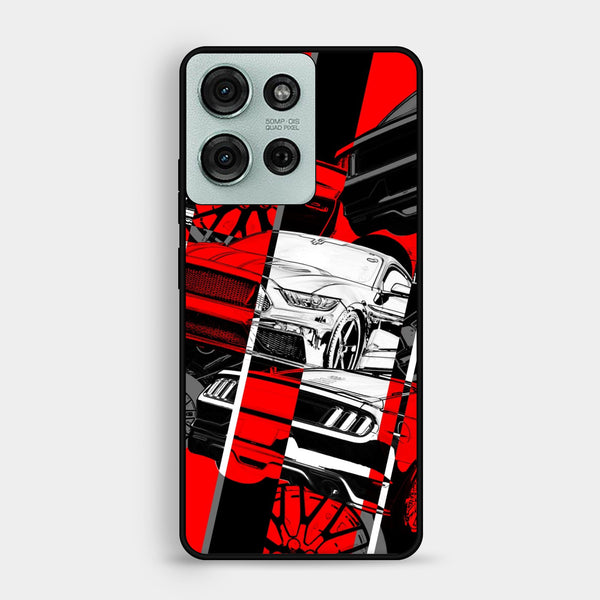 Motorola Moto G75 - Racing Series 2.0 Design 6 - Premium Metal Printed Soft Bumper Shock Proof Case