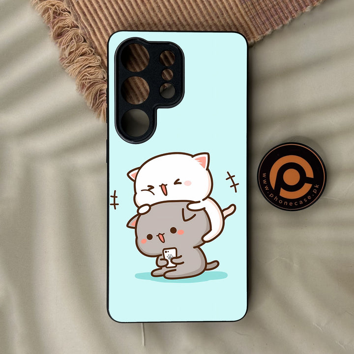 Samsung Galaxy S26 Ultra - Cute Bubu Dudu Design 1 - Premium Metal Printed Soft Bumper Shock Proof Case
