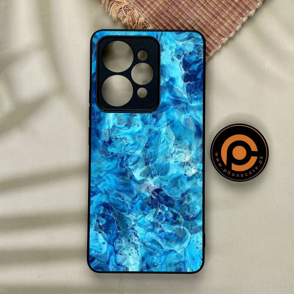 Realme 15 Pro - Blue Marble Design 6 - Premium Metal Printed Soft Bumper Shock Proof Case