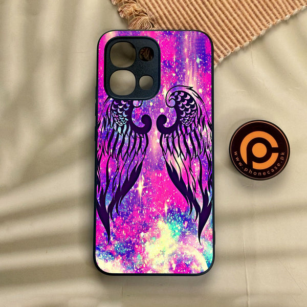 Oppo A6 Pro - Angel Wings Design 9 - Premium Metal Printed Soft Bumper Shock Proof Case