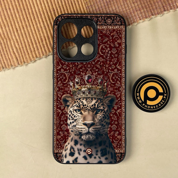 Oppo Reno 16 Pro - Leopard - Premium Metal Printed Soft Bumper Shock Proof Case