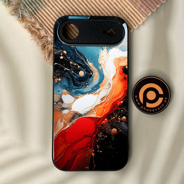 iPhone Air - Liquid Design 9 - Premium Metal Printed Soft Bumper Shock Proof Case