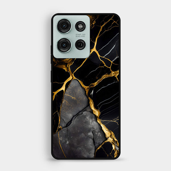 Motorola Moto G75 - Liquid Marble Design 6 - Premium Metal Printed Soft Bumper Shock Proof Case