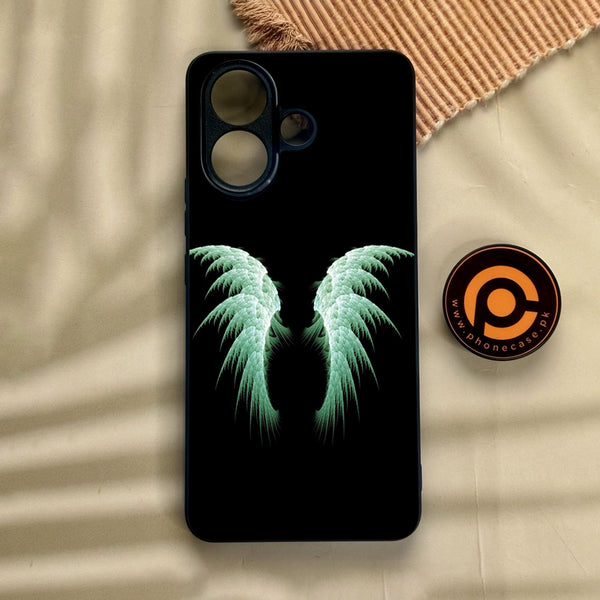Vivo V60 Lite  - Angel Wings Design 5 - Premium Metal Printed Soft Bumper Shock Proof Case