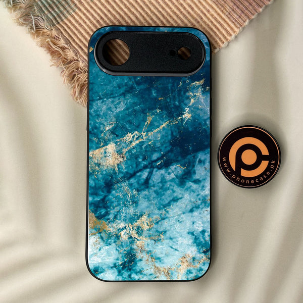 iPhone Air - Blue Marble Design 4 - Premium Metal Printed Soft Bumper Shock Proof Case
