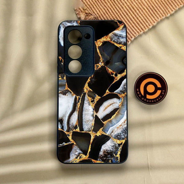 Xiaomi Redmi 15 - Black Marble Design 5 - Premium Metal Printed Soft Bumper Shock Proof Case