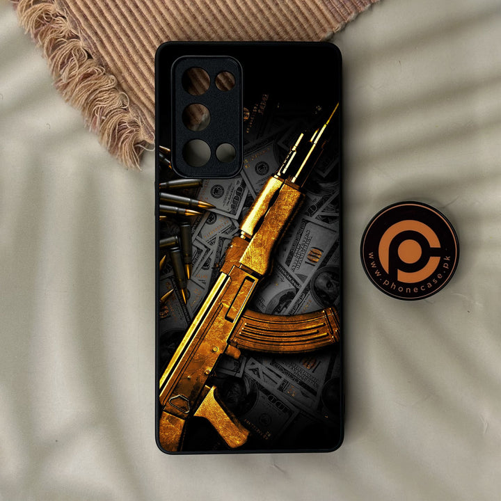 Oppo Reno 6 Pro Plus - Dollar Design 6 - Premium Metal Printed Soft Bumper Shock Proof Case