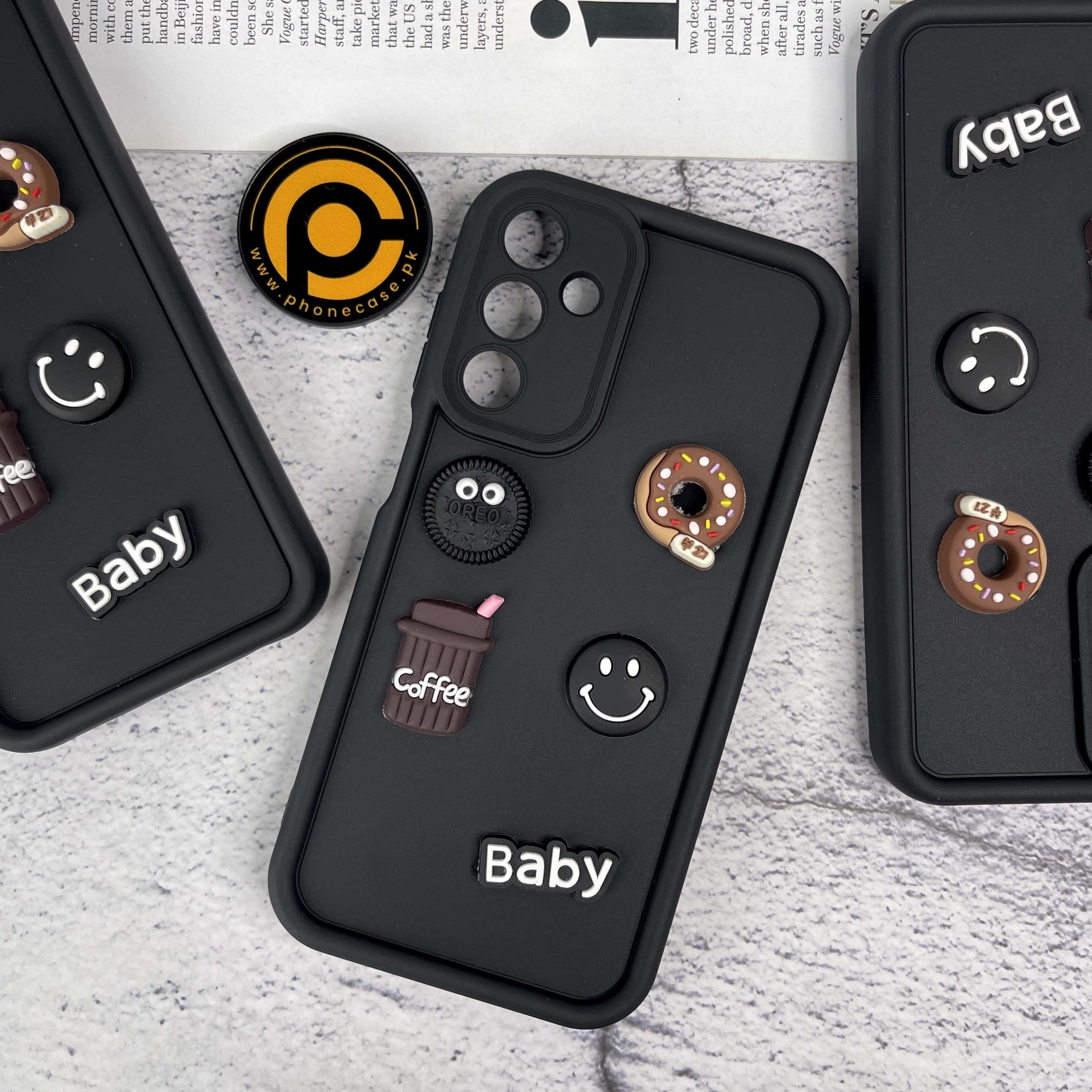 Galaxy A05s Donut Coffee & Cookie Delight Icons Liquid Silicon Case