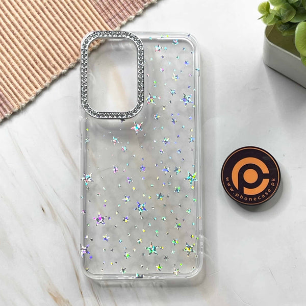 Galaxy A36  - StarMist Glitter Transparent Case with Crystal Camera Edges