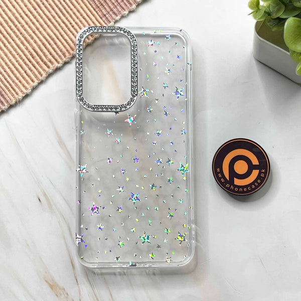 Galaxy A06 - StarMist Glitter Transparent Case with Crystal Camera Edges