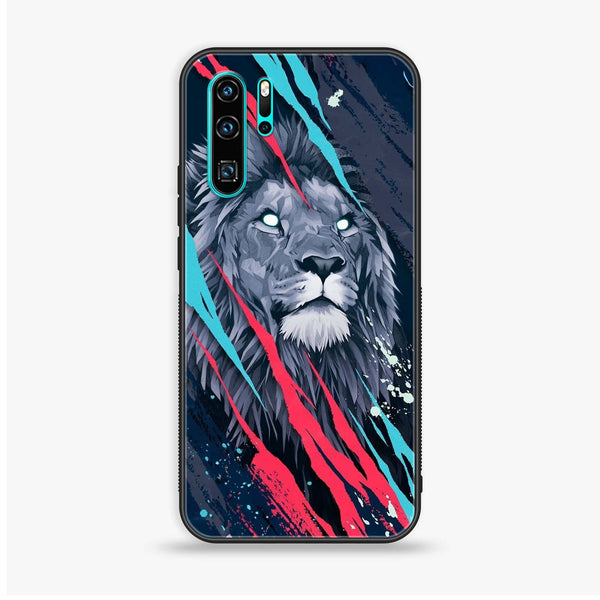 Huawei P30 Pro - Abstract Animated Lion - Premium Printed Glass Case