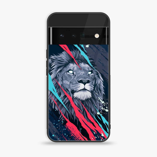 Google Pixel 6 Pro - Abstract Animated Lion - Premium Printed Glass soft Bumper Shock Proof Case