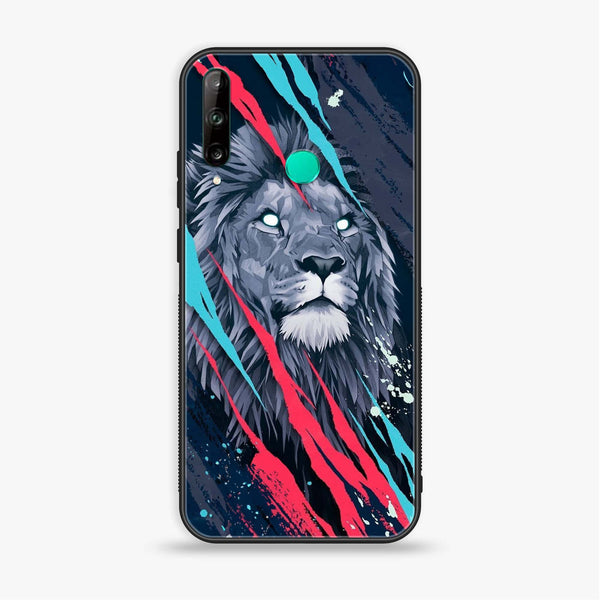 Huawei Y7p - Abstract Animated Lion - Premium Printed Glass soft Bumper Shock Proof Case