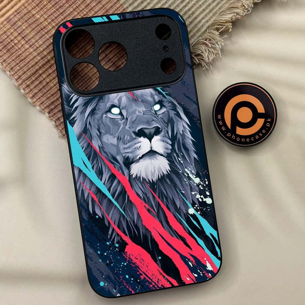 iPhone 17 Pro Max - Abstract Animated Lion - Premium Metal Printed soft Bumper shock Proof Case