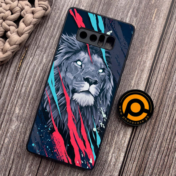 Samsung Galaxy Note 8 - Abstract Animated Lion - Premium Metal Printed soft Bumper shock Proof Case