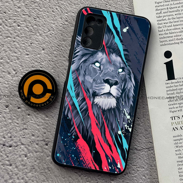 Samsung Galaxy A02s - Abstract Animated Lion - Premium Printed Metal Case