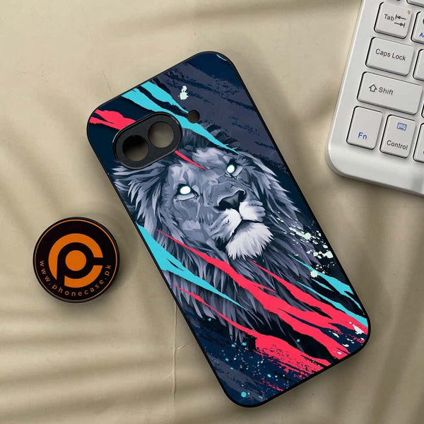 Google Pixel 9a - Abstract Animated Lion - Premium Metal Printed soft Bumper Shock Proof Case