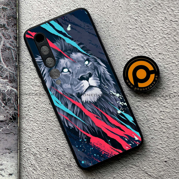 Xiaomi Mi 10 - Abstract Animated Lion - Premium Printed Metal soft Bumper shock Proof Case