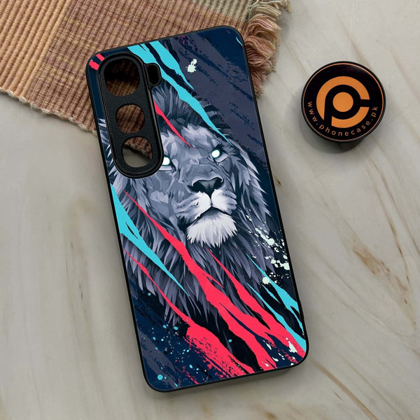 Vivo Y400 - Abstract Animated Lion - Premium Metal Printed soft Bumper shock Proof Case