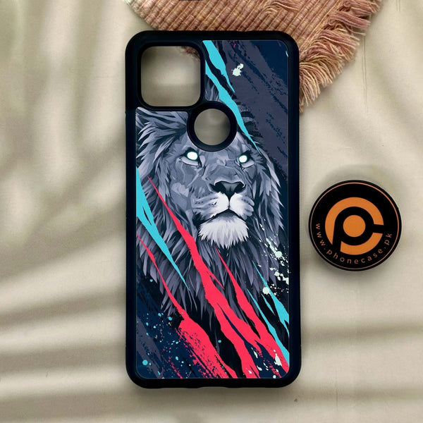 Google Pixel 4a 5G - Abstract Animated Lion - Premium Metal Printed Soft Bumper Shock Proof Case