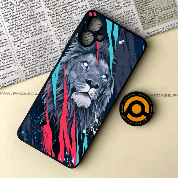 Samsung Galaxy A06 - Abstract Animated Lion - Premium Metal Printed soft Bumper Shock Proof Case
