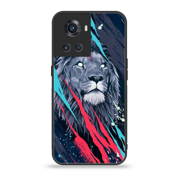 ONEPLUS ACE 5G - Abstract Animated Lion -  Premium Printed Metal soft Bumper shock Proof Case