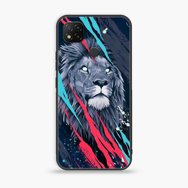 Xiaomi Redmi 9C - Abstract Animated Lion -  Premium Printed Metal soft Bumper shock Proof Case