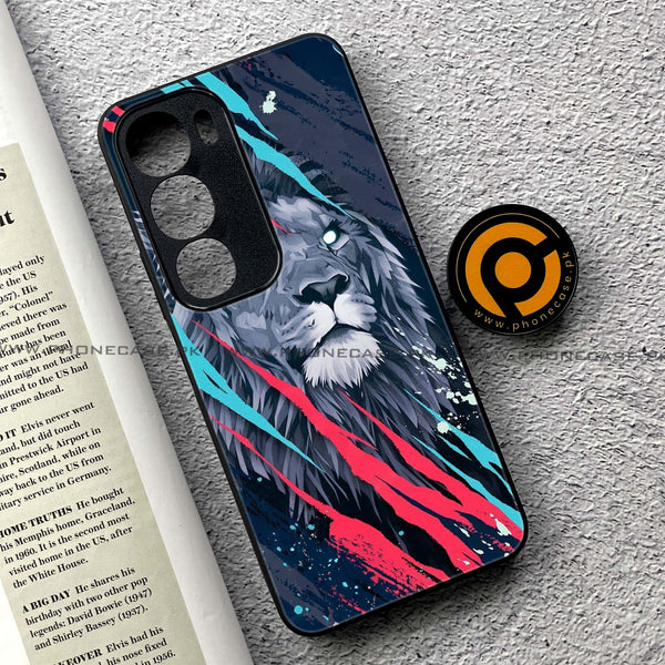 Vivo Y19s Pro - Abstract Animated Lion - Premium Metal Printed soft Bumper shock Proof Case