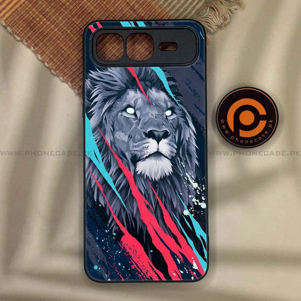 Infinix Smart 10 Plus - Abstract Animated Lion - Premium Metal Printed soft Bumper shock Proof Case
