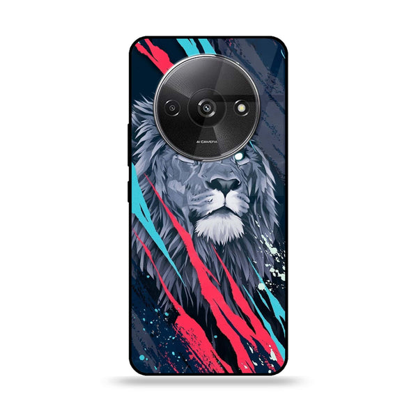 Xiaomi Redmi A3 - Abstract Animated Lion -  Premium Printed Metal soft Bumper shock Proof Case