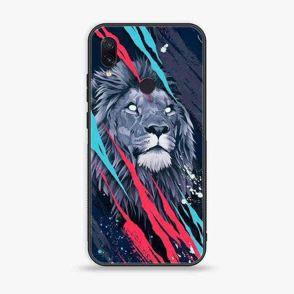 Xiaomi Redmi Note 7 - Abstract Animated Lion -  Premium Printed Metal soft Bumper shock Proof Case