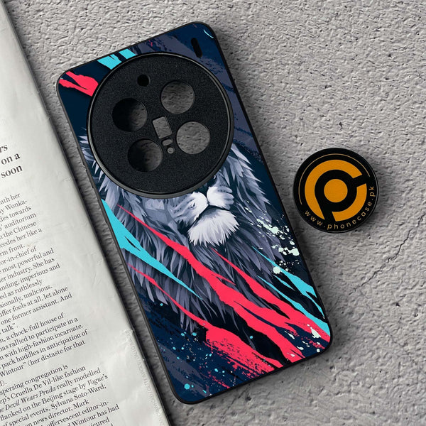 Vivo X200 Pro - Abstract Animated Lion - Premium Metal  Printed soft Bumper shock Proof Case