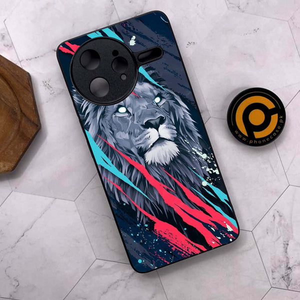 Xiaomi Poco F7 Ultra 5G - Abstract Animated Lion - Premium Metal Printed soft Bumper shock Proof Case