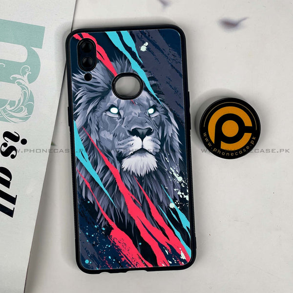 Galaxy A10s - Abstract Animated Lion - Premium Printed Glass soft Bumper shock Proof Case