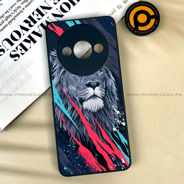 Xiaomi Redmi A3x - Abstract Animated Lion -  Premium Printed Metal soft Bumper shock Proof Case