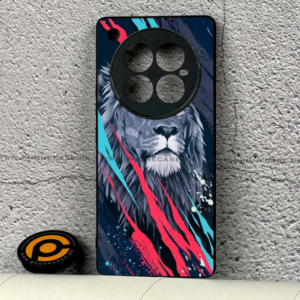 Infinix Zero 40  - Abstract Animated Lion - Premium Metal Printed soft Bumper shock Proof Case CS-50376
