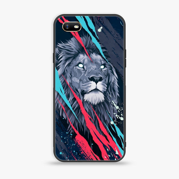 Oppo A1k - Abstract Animated Lion - Premium Printed Glass Case