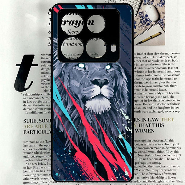 Infinix Note 40 4G - Abstract Animated Lion - Premium Printed Glass soft Bumper shock Proof Case  CS-34137